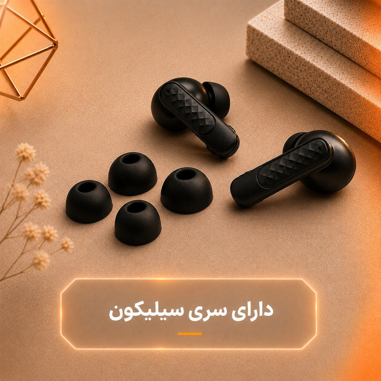 محصول نمونه تستی هدفون بلوتوثی توگوشی ریولینک مدل RV--25 ENC، با حذف نویز فعال ANC و نویز میکروفون ENC، پخش صدای محیطی Transparency، بلوتوث 5.3، درایور 10 میلیمتری و مقاومت در برابر رطوبت و عرق